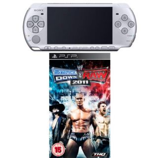 PSP 3000 Silver Bundle (including WWE Smackdown V Raw 2011)      Games Consoles