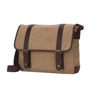 American Casual Collection 16 inch Flap Over Canvas Computer Messenger Bag