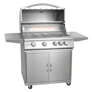 Blaze Stainless Steel 32 inch 4 burner Gas Grill With Cart
