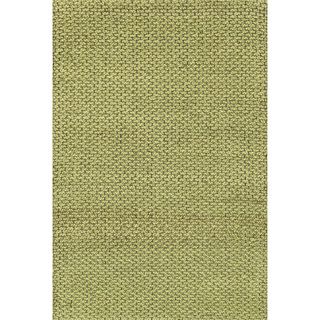 Hand woven Natural Green Jute Rug (36 X 56)