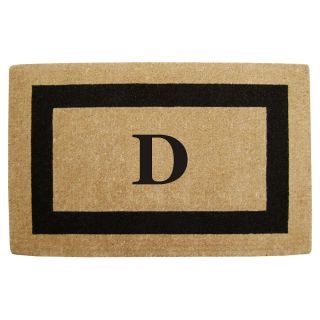 Heavy Duty Coir Monogrammed Black Door Mat
