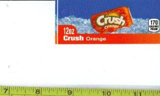 Magnum, Small Rectangle Size Orange Crush CAN Soda Vending Machine Flavor Strip, Label Card, Not a Sticker  