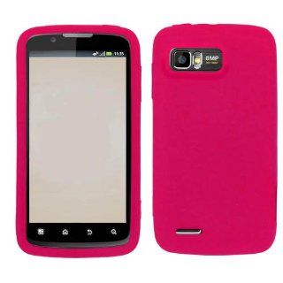 Soft Skin Case Fits Motorola MB865 Atrix 2 Solid Hot Pink Skin AT&T Cell Phones & Accessories