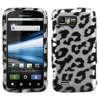 MyBat Motorola MB865 Atrix 2 Phone Protector Cover   Retail Packaging   Black Leopard Skin Cell Phones & Accessories