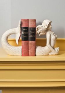 Mermaid for Each Other Bookends  Mod Retro Vintage Desk Accessories