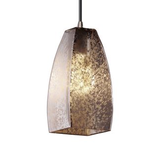 Fusion 1 light Tapered Square Shade Small Nickel Pendant