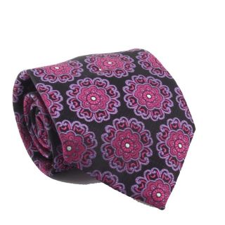 Ferrecci Mens Purple/ Fuchsia Necktie And Cuff Links Boxed Set