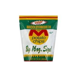 Middleswarth Chips, Regular, 16 Ounce (Pack of 2)  Potato Chips  Grocery & Gourmet Food