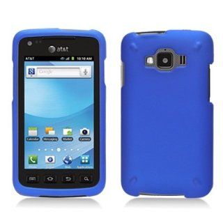 For AT&T Samsung Rugby Smart i847 Accessory   Blue Hard Case Protective Cover + Lf Stylus Pen Cell Phones & Accessories