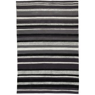 Sands Trio Lux Stripe Grey Area Rug (5 X 76)