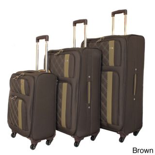 World Traveler Featherlite 3 piece Super Lightweight Spinner Upright Luggage Set