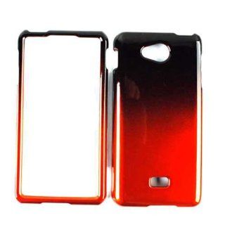 LG SPIRIT MS 870 BLACK ORANGE 2 TONE CASE ACCESSORY SNAP ON PROTECTOR Cell Phones & Accessories