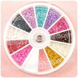 1680 X 2.0mm Nail ART TIP Half Round Baby Pearl Decoration Wheel  Nail Art Equipment  Beauty