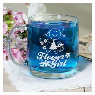 Personalized Flower Girl Glass Mug Kitchen & Dining