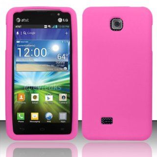 For LG Escape P870 (AT&T) Silicon Skin Case   Hot Pink SC Cell Phones & Accessories