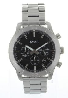 Fossil CH2814  Watches,Mens Black Dial Silver Stainless Steel, Casual Fossil Quartz Watches