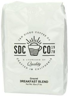 San Diego Ground Roasted Coffee, Breakfast Blend, 32 Ounce  Grocery & Gourmet Food
