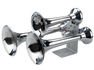 Wolo 852 Siberian Express Chrome Plated Triple Trumpet Air Horn Automotive