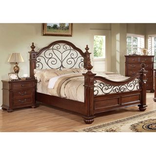 Furniture Of America Barath 3 piece Antique Dark Oak Bed Set