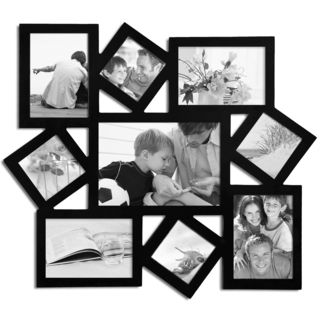 Adeco Adeco 9 opening Cluster Picture Collage Frame Black Size 5x7