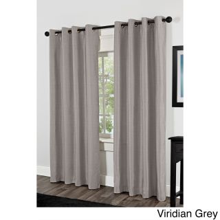 Amalgamated Textiles Inc. Shantung Thermal Insulated Grommet Top 84 Inch Curtain Panel Pair Grey Size 54 x 84