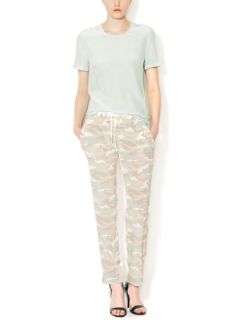 Camouflage Silk High Rise Pant by Zoe & Sam