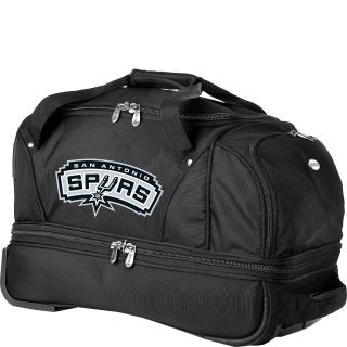 Denco Sports Luggage NBA San Antonio Spurs 22 Drop Bottom Wheeled Duffel Bag