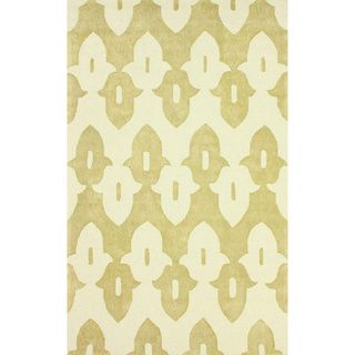 Nuloom Hand hooked Gold/ Off white Wool blend Area Rug (5 X 8)
