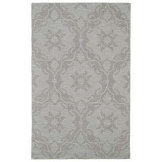 Trends Light Taupe Medallions Wool Rug (96 X 136)