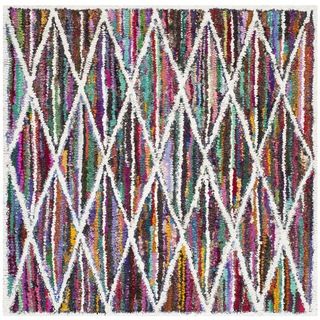 Safavieh Handmade Nantucket Multicolored Cotton Area Rug (4 Square)