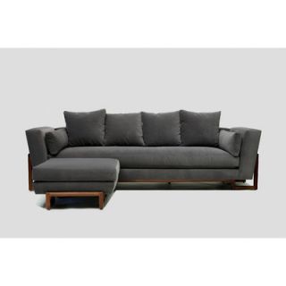 ARTLESS LRG 98 Sofa and Ottoman A LRG S OT Color Grey Aged Velvet