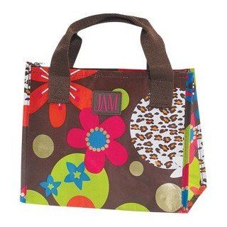 JAM Chocolate Leopard Floral Insulated Lunch Bag (9 3/4") / Tote / Zippered / Durable Kitchen & Dining