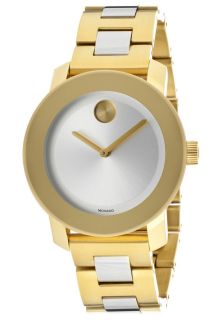 Movado 3600129  Watches,Bold Silver Dial Gold Tone Ion Plated Stainless Steel, Casual Movado Quartz Watches