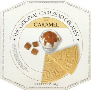 Carlsbad Oblaten Wafer, Caramel, Classic Dessert 4.25 oz (Pack of 6)  Grocery & Gourmet Food