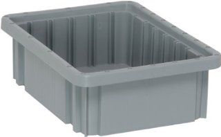 Dividable Grid Storage Containers (3 1/2" H x 8 1/4" W x 10 7/8" D) [Set of 20] Color Gray