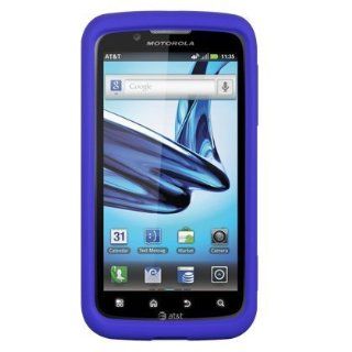 Motorola Atrix II / MB865 Silicone Skin Soft Phone Case   Blue Cell Phones & Accessories