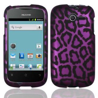 For Huawei Ascend Y M866 M866C Hard Design Cover Case Purple Leopard Accessory Cell Phones & Accessories
