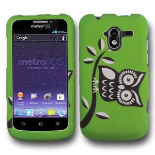CoverON GREEN Hard Cover Case with OWL Design for ZTE N9120 AVID 4G METRO PCS With PRY  Triangle Case Removal Tool [WCG1011] Cell Phones & Accessories