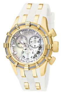 Invicta 6948  Watches,Womens Reserve/Bolt Chronograph White Polyurethane, Chronograph Invicta Quartz Watches