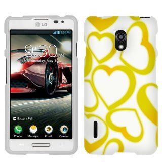 LG Optimus F7 Golden Heart Phone Case Cover Cell Phones & Accessories