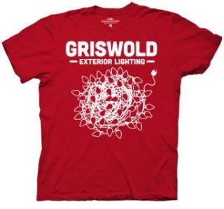 Griswold Christmas Vacation Christmas Lights T Shirt, Red, Large Clothing