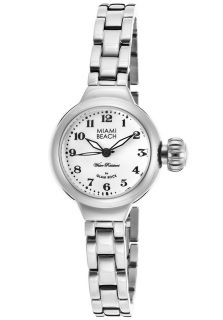Glam Rock MBD27178  Watches,Womens Miami Beach Art Deco White Dial Stainless Steel, Casual Glam Rock Quartz Watches