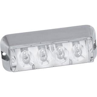 Custer Products 4-LED Strobe Light — White, Model# STRL4W  Warning Lights