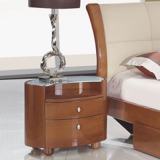 Global Furniture USA Evelyn 2 Drawer Nightstand EVELYN CH NS / EVELYN WH NS /