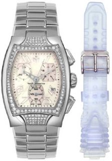 Technomarine DTSC25M  Watches,Womens  TechnoSquare Chrono Diamond Stainless Steel Mother of Pearl Dial, Chronograph Technomarine Quartz Watches