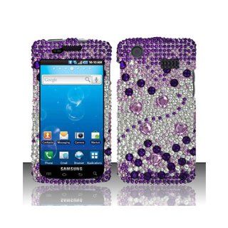 Purple Bling Gem Jeweled Crystal Cover Case for Samsung Captivate SGH I897 Cell Phones & Accessories