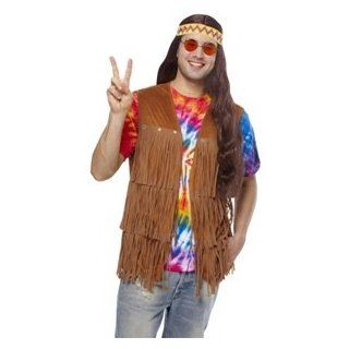 60s Hippie Fringe Vest (male) Adult Costume Accessory Size 46 50 X Large (XL) Clothing