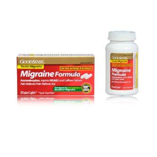 Good Sense Migraine Formula Caplets, Acetaminophen, Asprin (NSAID) and Caffeine Tablets, 24 count Health & Personal Care