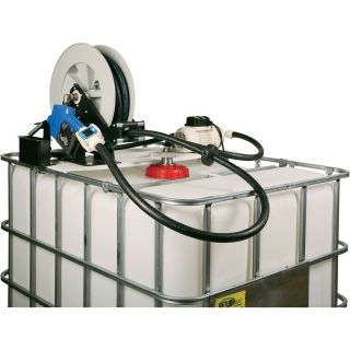 LiquiDynamics DEF IBC Tote System with Reel — Electric, Stainless Steel Nozzle, Model# 970027-02A  DEF AC Powered Pumps   Systems