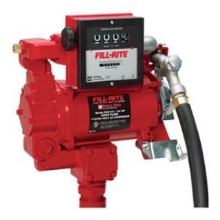 Fill Rite FR311V 115/230V Super High Flow AC Pump, 1"x12' Hose, 1" Manual Nozzle, Diesel Only, 901 Meter (Up to 30 GPM)